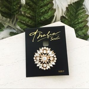 THALIA SODI Gold Pavé Ring